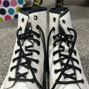 White Doc Martens boots. Size Women’s 10